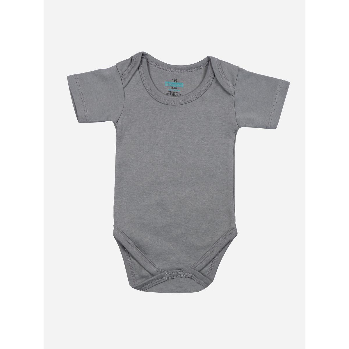 Babies Basic X Styli  Pack of 3 - Solid Short Sleeves Bodysuit-baby-boys-clothing-bodysuits-image-3