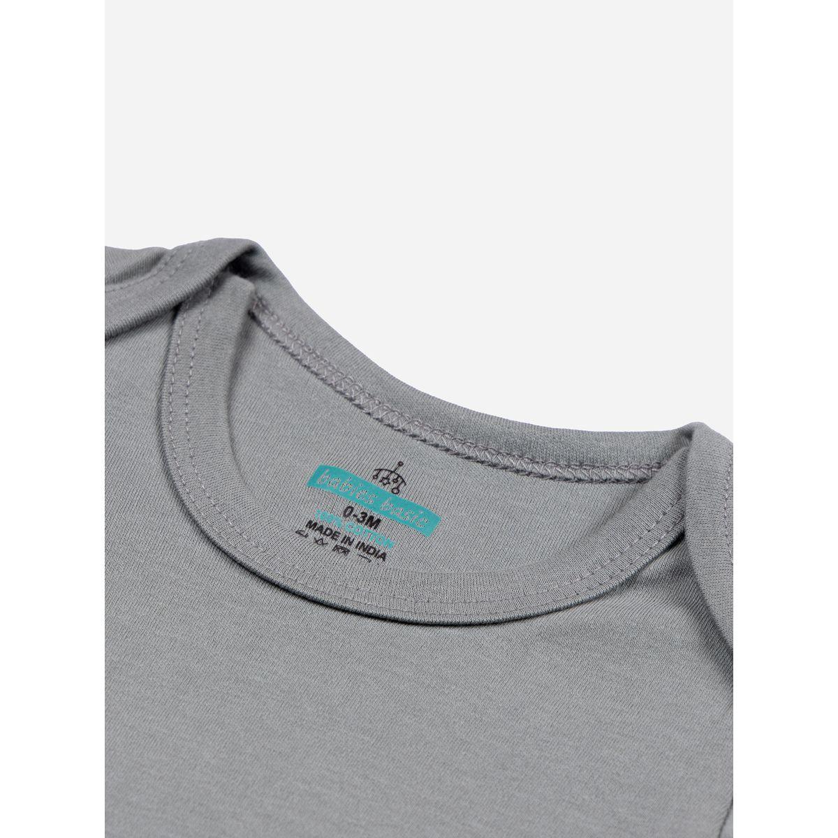 Babies Basic X Styli  Pack of 3 - Solid Short Sleeves Bodysuit-baby-boys-clothing-bodysuits-image-5