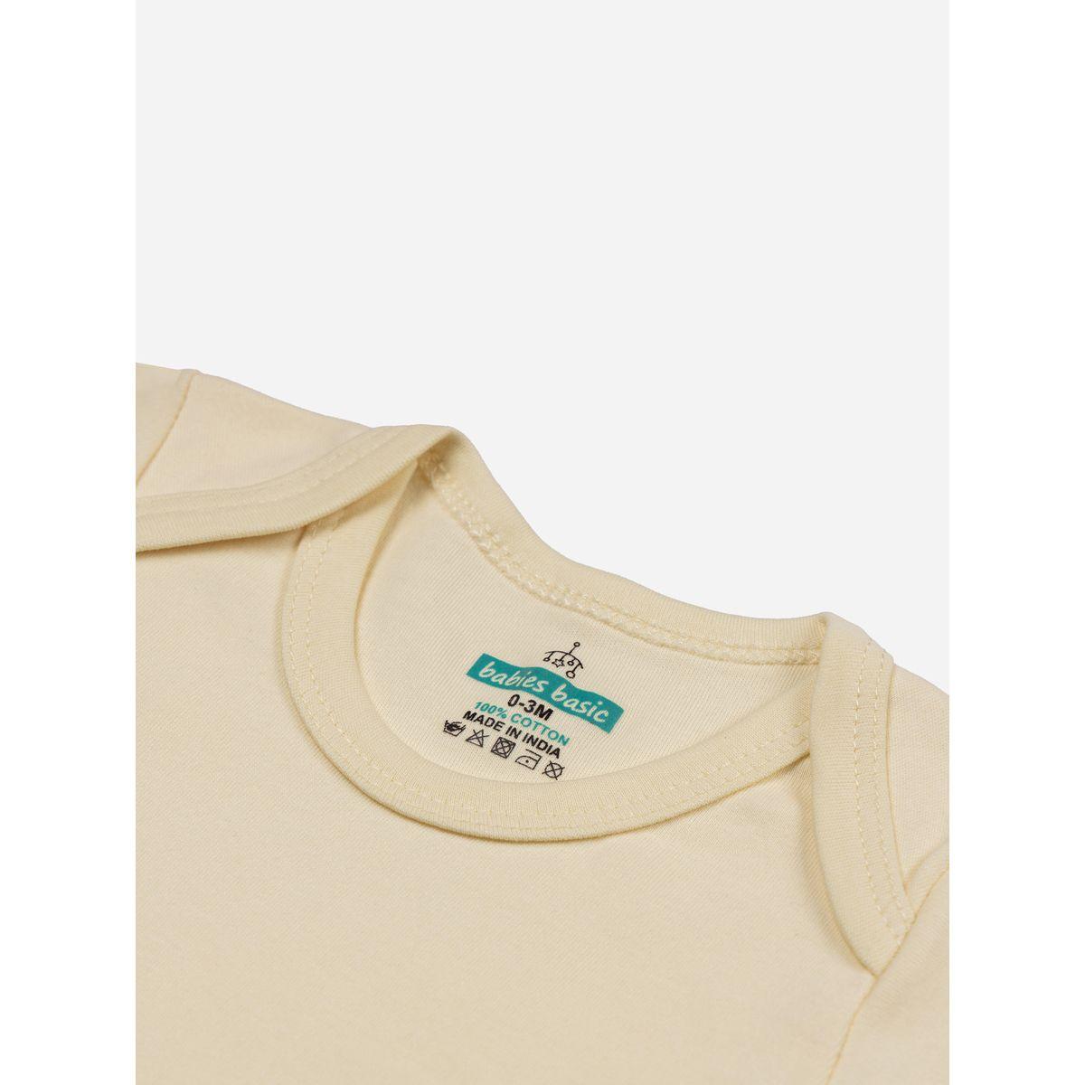 Babies Basic X Styli  Pack of 3 - Solid Short Sleeves Bodysuit-baby-girls-clothing-bodysuits-image-6
