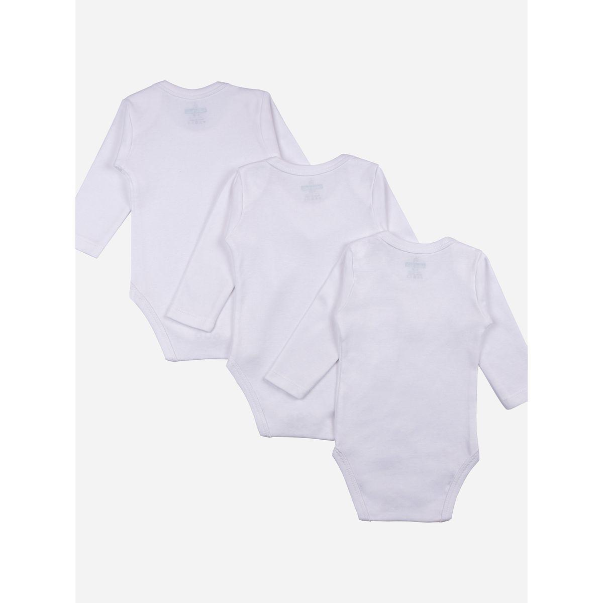 Babies Basic X Styli  Pack of 3 - Solid Long Sleeves Bodysuit-baby-girls-clothing-bodysuits-image-2