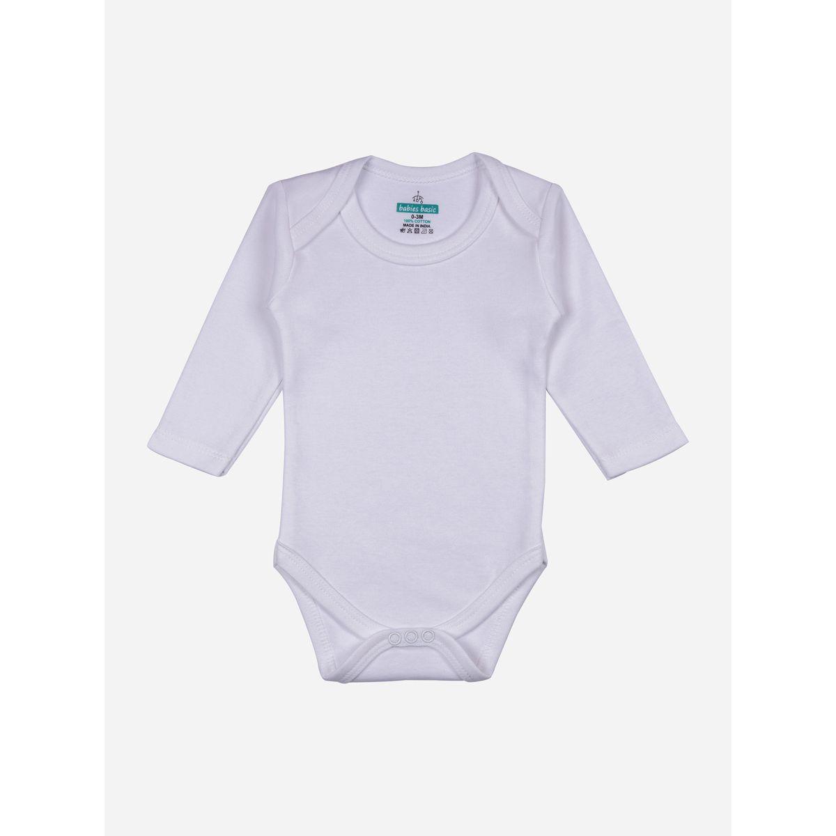Babies Basic X Styli  Pack of 3 - Solid Long Sleeves Bodysuit-baby-girls-clothing-bodysuits-image-3