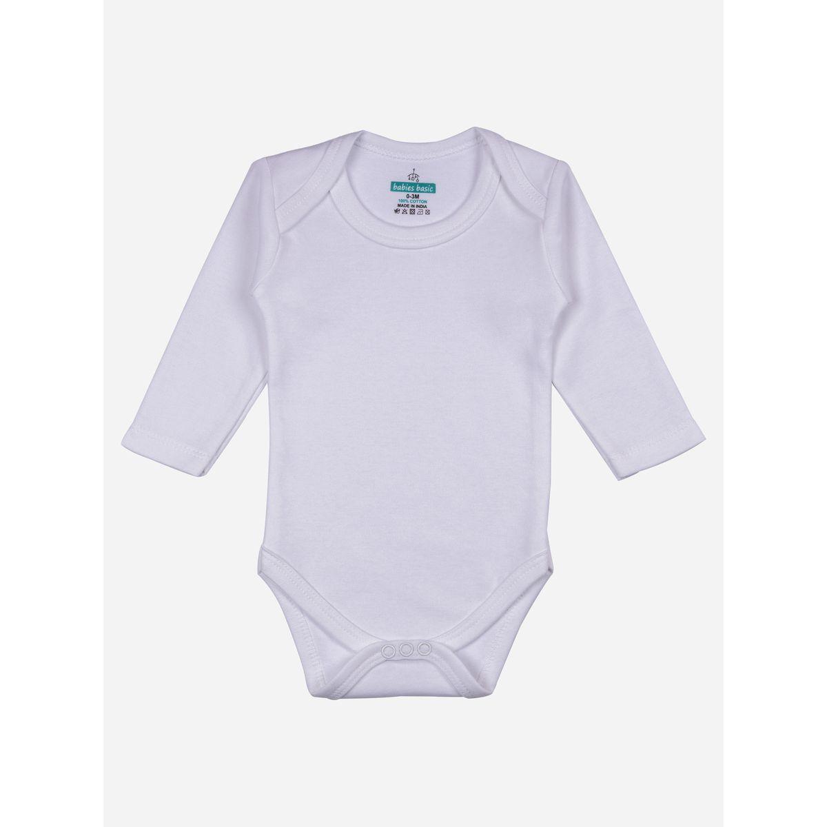 Babies Basic X Styli  Pack of 3 - Solid Long Sleeves Bodysuit-baby-girls-clothing-bodysuits-image-4