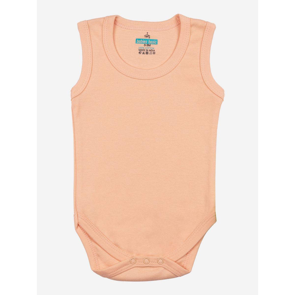 Babies Basic X Styli  Pack of 3 - Solid Sleeveless Bodysuit-baby-boys-clothing-bodysuits-image-5