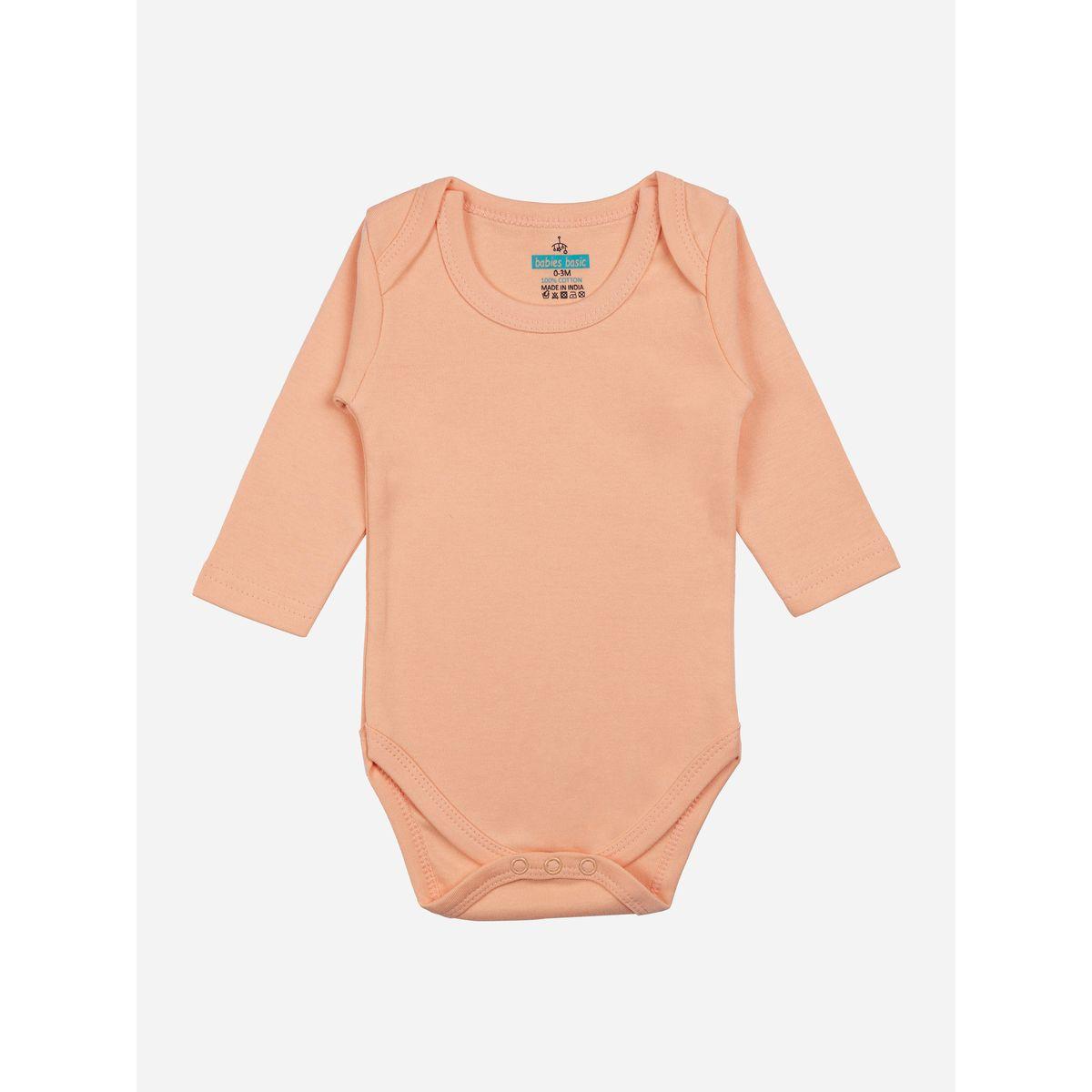 Babies Basic X Styli  Pack of 3 - Solid Long Sleeves Bodysuit-baby-boys-clothing-bodysuits-image-5
