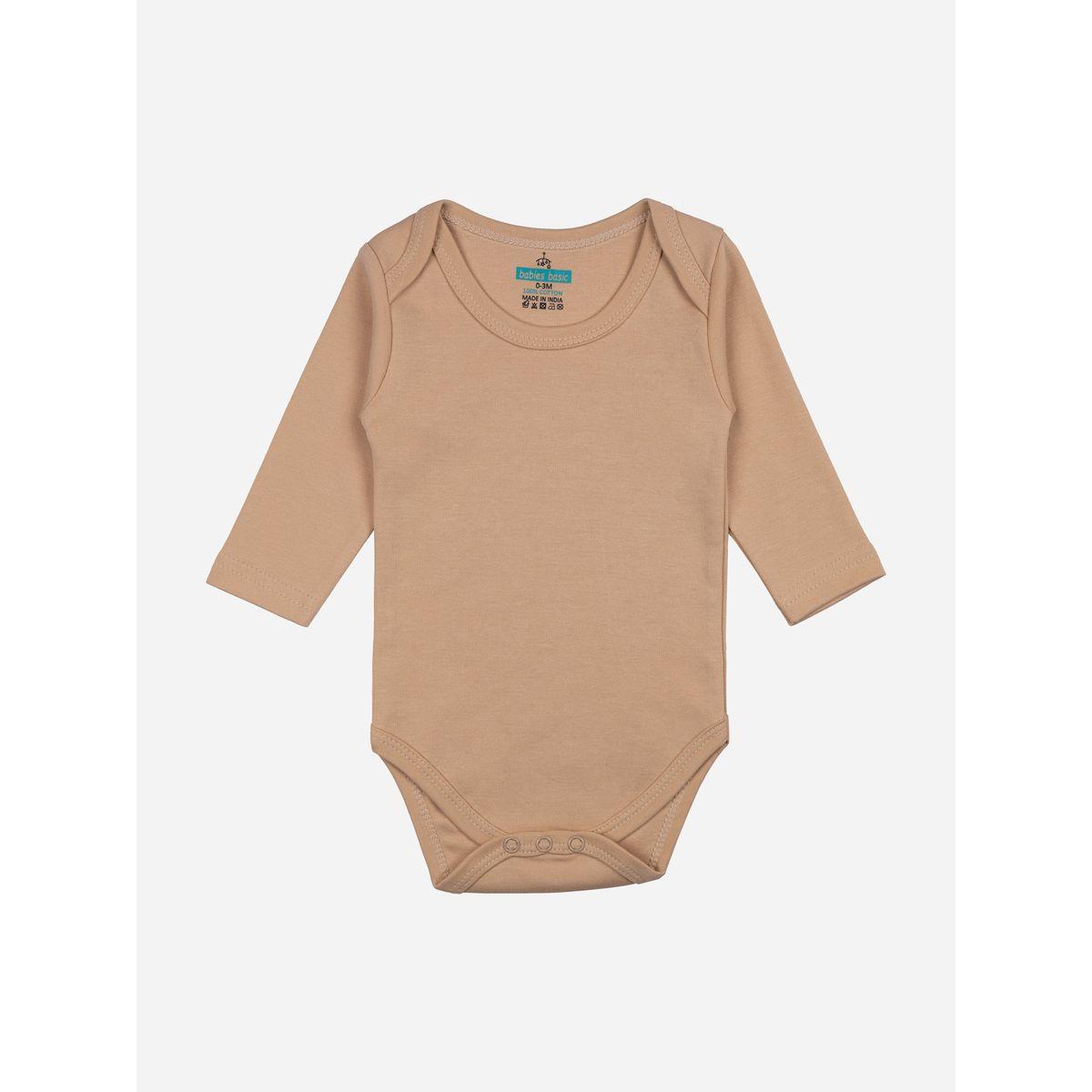 مجموعة من 3 بودي سوت سادة باكمام طويلة بيبيز بيسِك × ستايلي-baby-boys-clothing-bodysuits-image-1