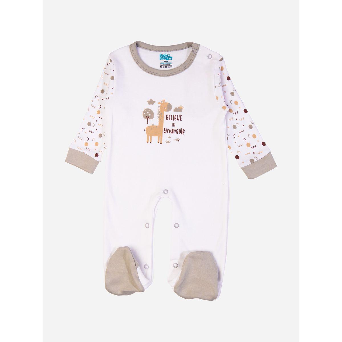 Babies Basic X Styli  Pack of 5 - Printed Bib, Bodysuit, Mittens, Cap & Sleepsuit-boys-clothing-setsandcoords-image-2