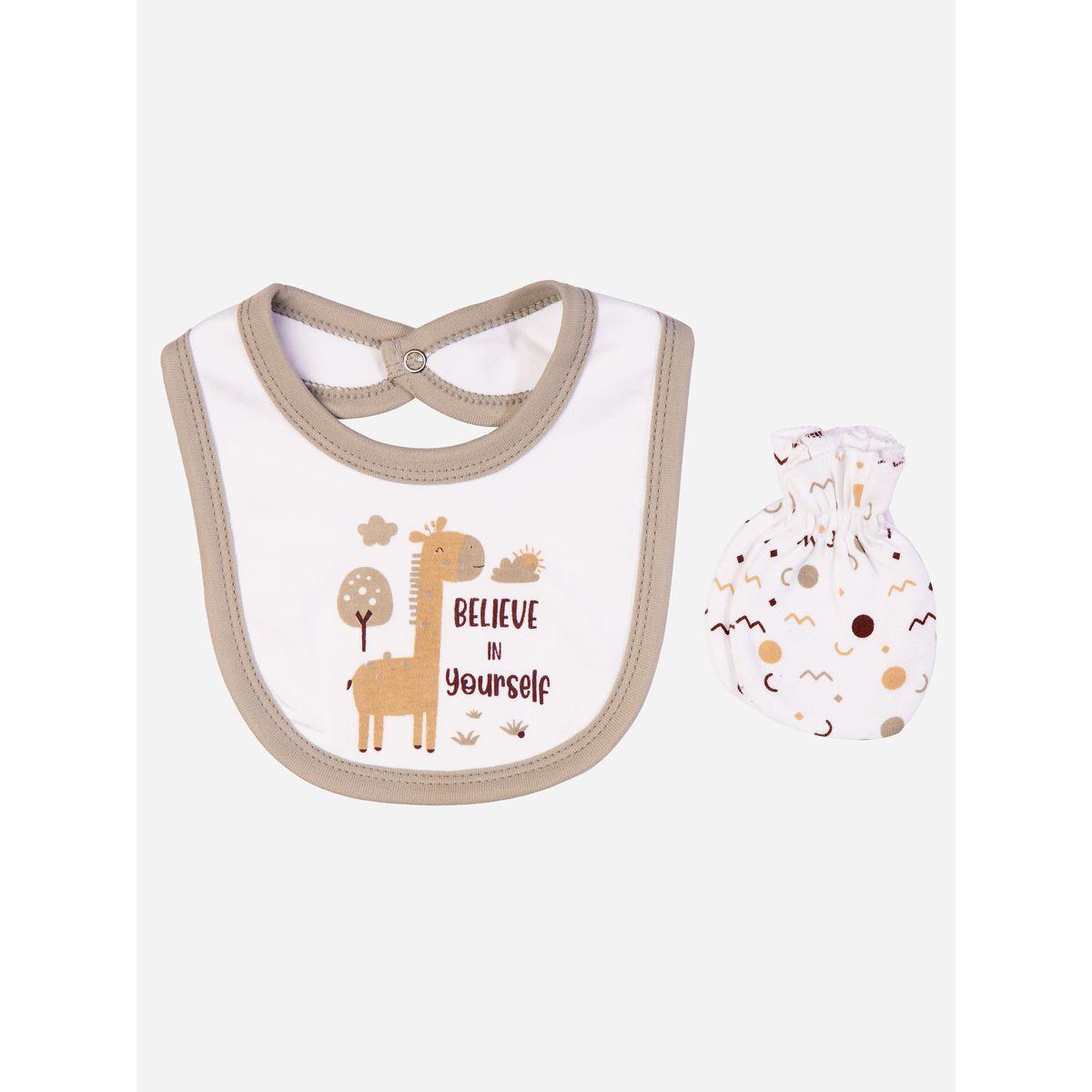 Babies Basic X Styli  Pack of 5 - Printed Bib, Bodysuit, Mittens, Cap & Sleepsuit-boys-clothing-setsandcoords-image-4