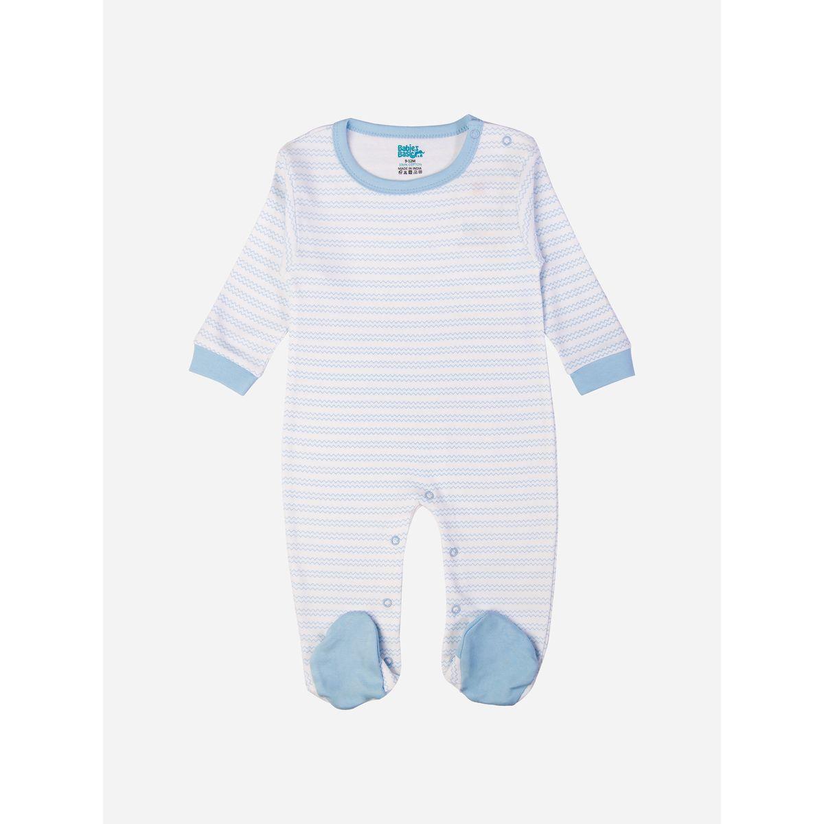 Babies Basic X Styli  Pack of 5 - Printed Bib, Bodysuit, Mittens, Cap & Sleepsuit-boys-clothing-setsandcoords-image-2