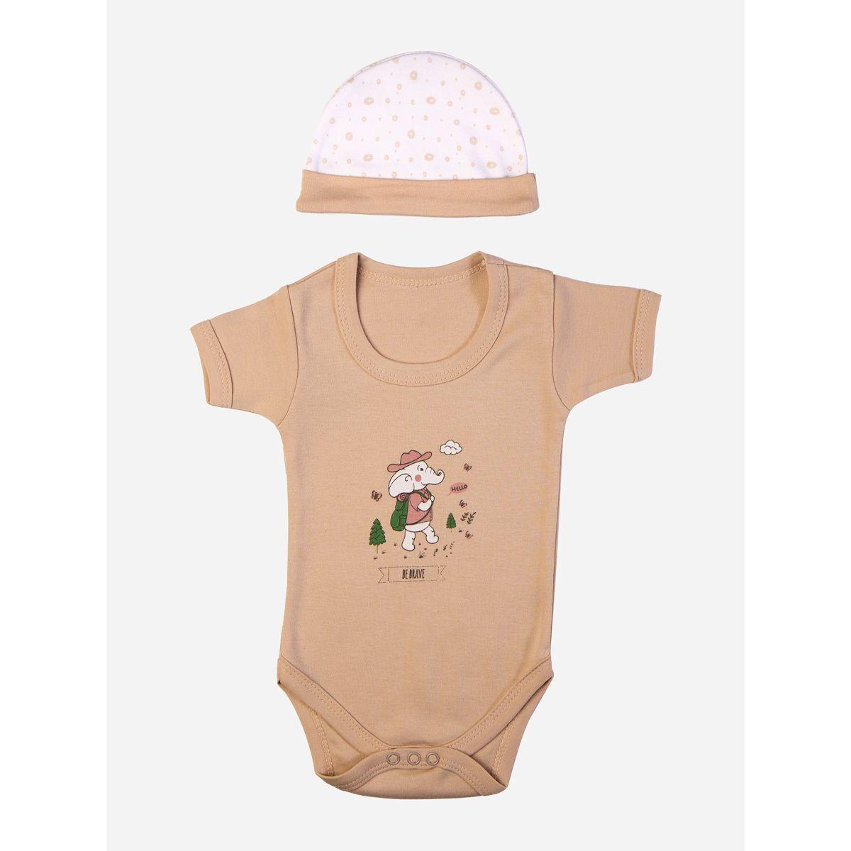 Babies Basic X Styli  Pack of 5 - Printed Bib, Bodysuit, Mittens, Cap & Sleepsuit-boys-clothing-setsandcoords-image-3