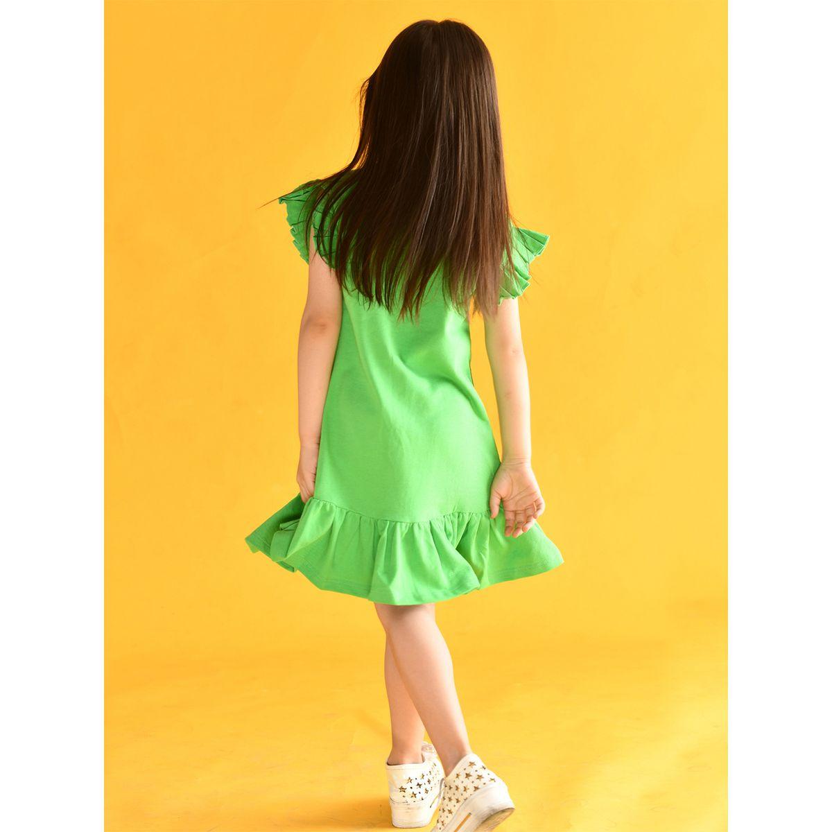Anthrilo X Styli  Heart Detail Frill Sleeves Dress-girls-clothing-dressesandjumpsuits-image-2