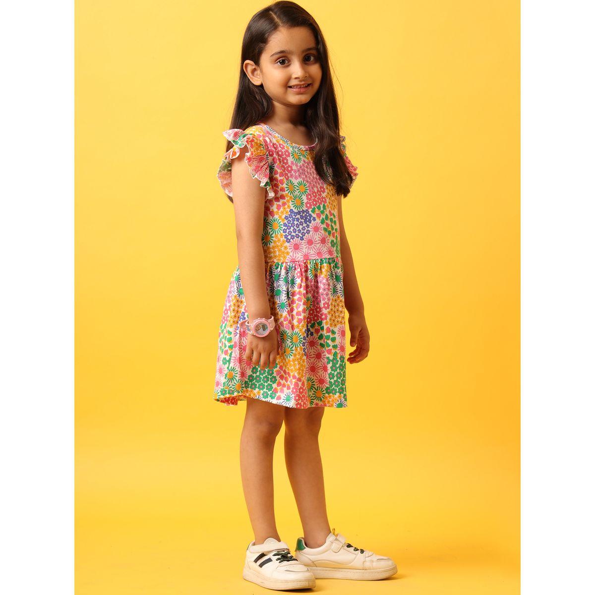 فستان كاجوال مطبع بزهور أنثريلو × ستايلي-girls-clothing-dressesandjumpsuits-image-3