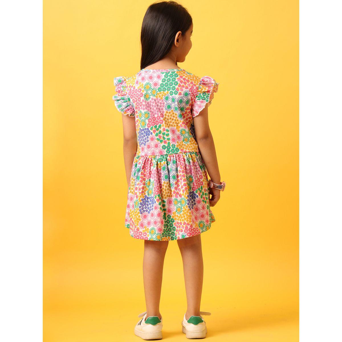 فستان كاجوال مطبع بزهور أنثريلو × ستايلي-girls-clothing-dressesandjumpsuits-image-4