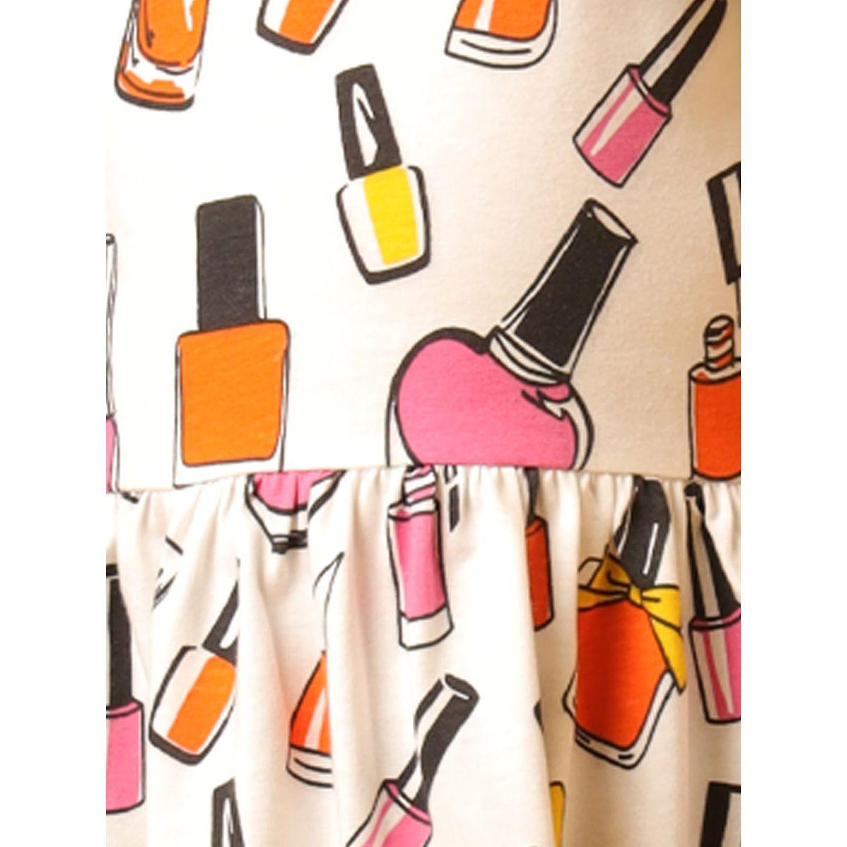 Anthrilo X Styli  Nail Paint Print Ruffle Sleeve Dress-girls-clothing-dressesandjumpsuits-image-4