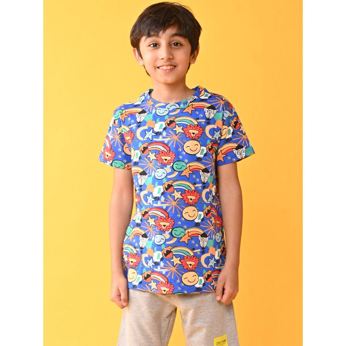 تيشيرت مطبع بالكامل مع ياقة دائرية أنثريلو × ستايلي-boys-clothing-tshirtsandpolos-image-1
