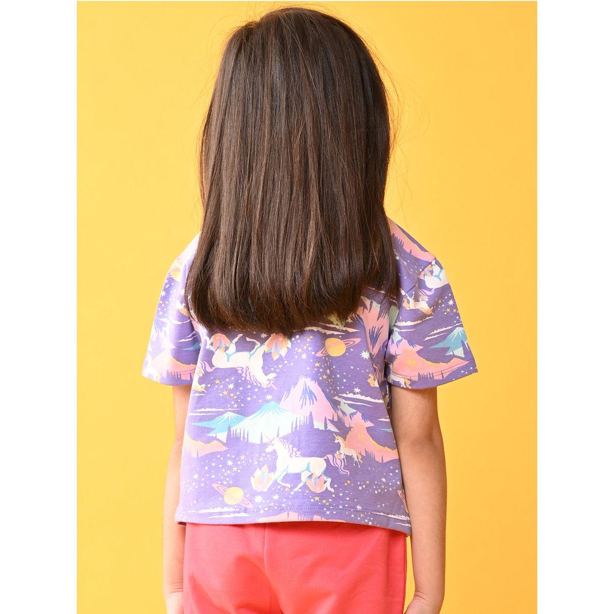 Anthrilo X Styli  Unicorn Planet Graphic Print T-Shirt-girls-clothing-tshirts-image-3