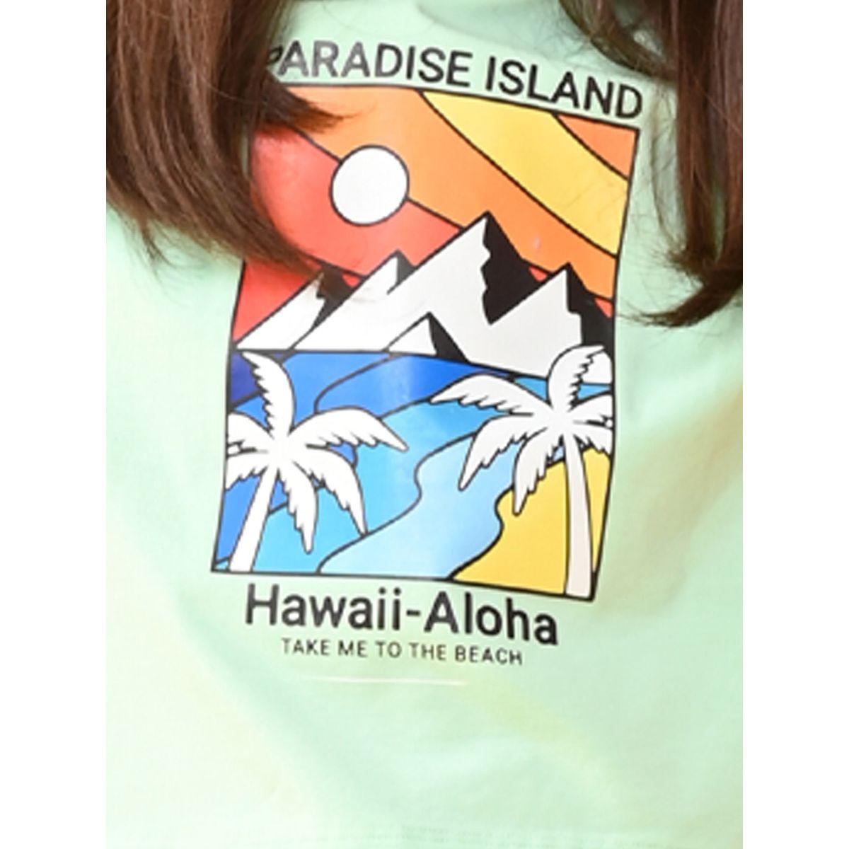 Anthrilo X Styli  Paradise Hawaii Graphic Print T-Shirt-girls-clothing-tshirts-image-4