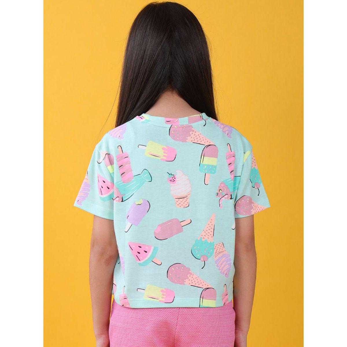 Anthrilo X Styli  Ice Cream Print Round Neck T-Shirt-girls-clothing-tshirts-image-3