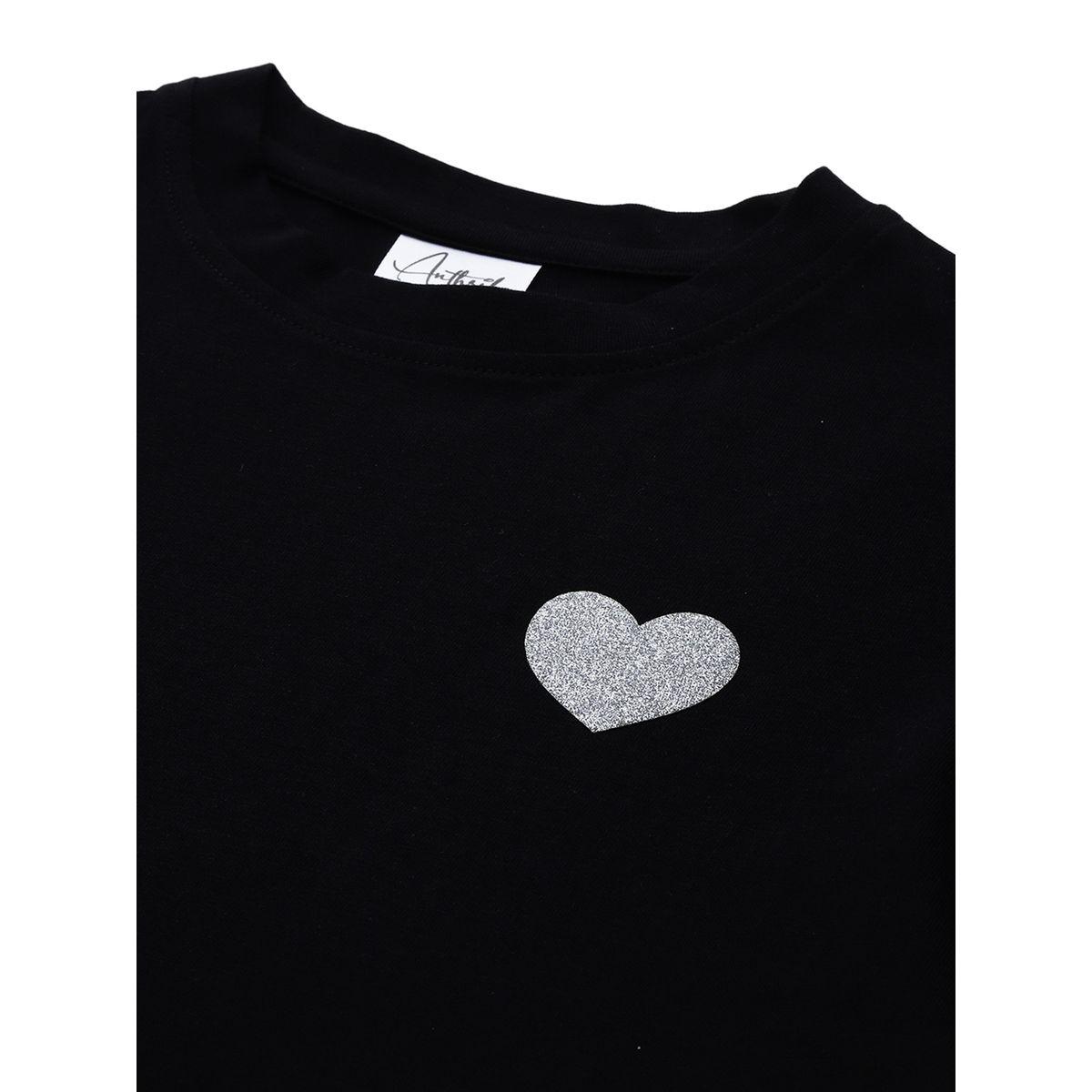 Anthrilo X Styli  Heart Print Round Neck T-Shirt-girls-clothing-tshirts-image-3