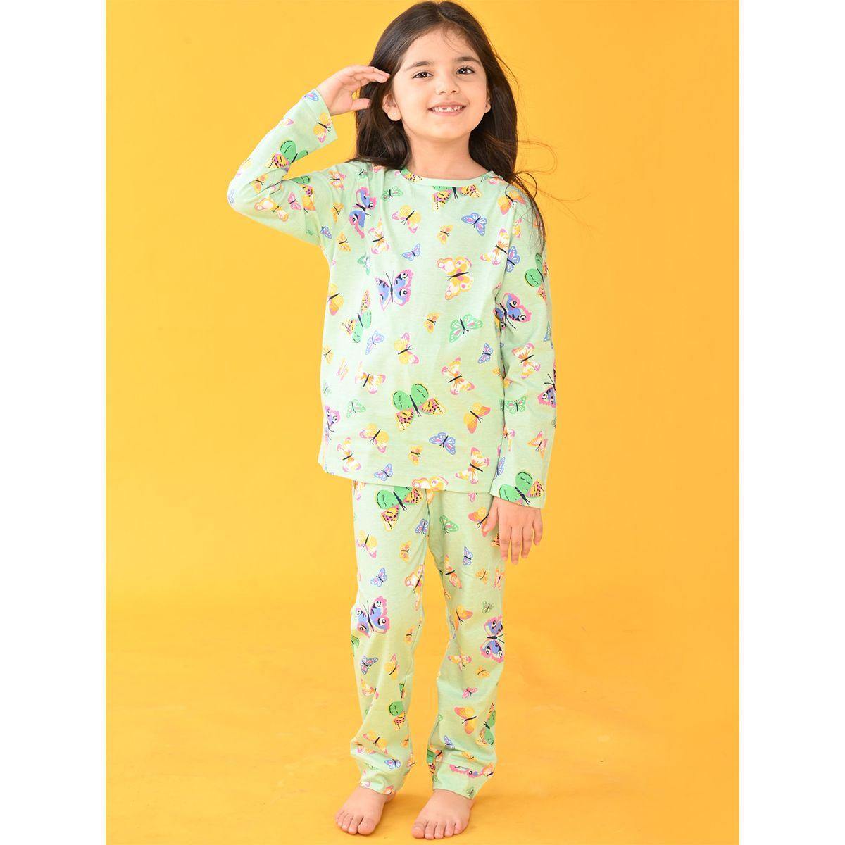 طقم من بنطال بيجاما مع بلوزة بطبعة جرافيك أنثريلو × ستايلي-girls-clothing-nightwear-image-1