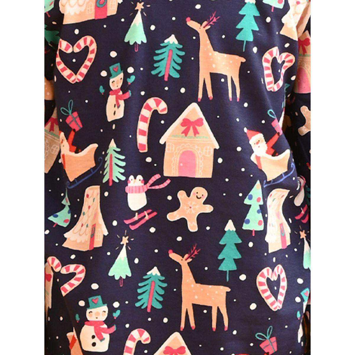 Anthrilo X Styli  Christmas Theme Print Top & Pyjama Set-boys-clothing-nightwear-image-4