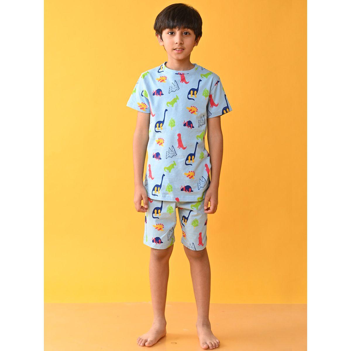 مجموعة من شورت مع تيشيرت بطبعة ديناصور أنثريلو × ستايلي-boys-clothing-nightwear-image-1