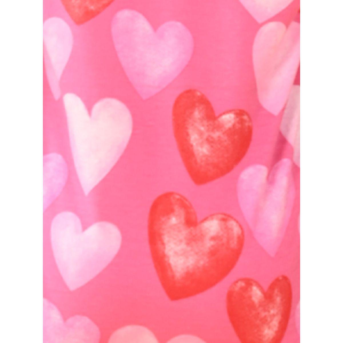 Anthrilo X Styli  Heart Print T-Shirt & Pyjama Set-girls-clothing-nightwear-image-4