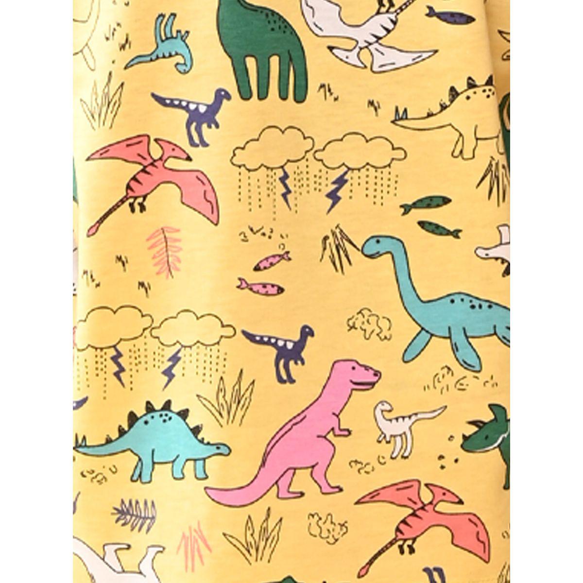 Anthrilo X Styli  Dinosaur Print T-Shirt & Shorts Set-boys-clothing-nightwear-image-4