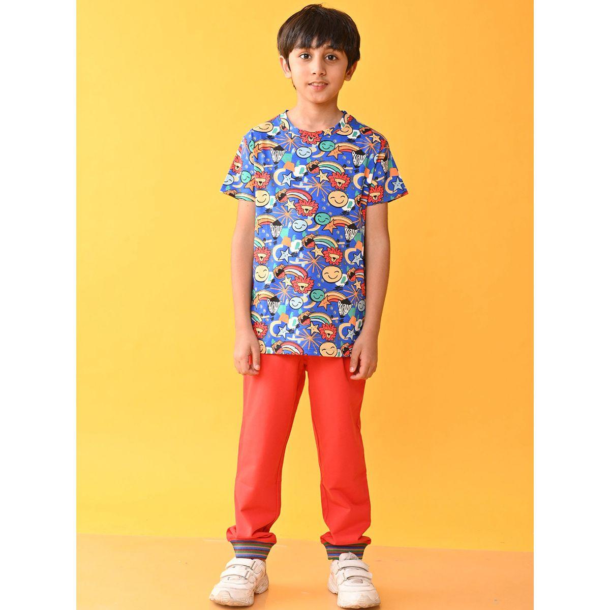 Anthrilo X Styli  All Over Print T-Shirt & Joggers Set-boys-clothing-setsandcoords-image-1