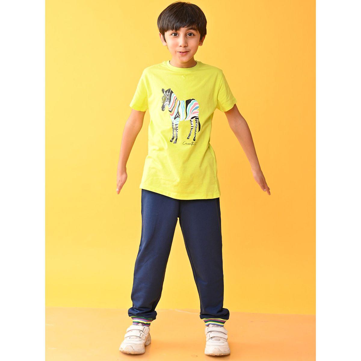 Anthrilo X Styli  Zebra Print T-Shirt & Joggers Set-boys-clothing-setsandcoords-image-1