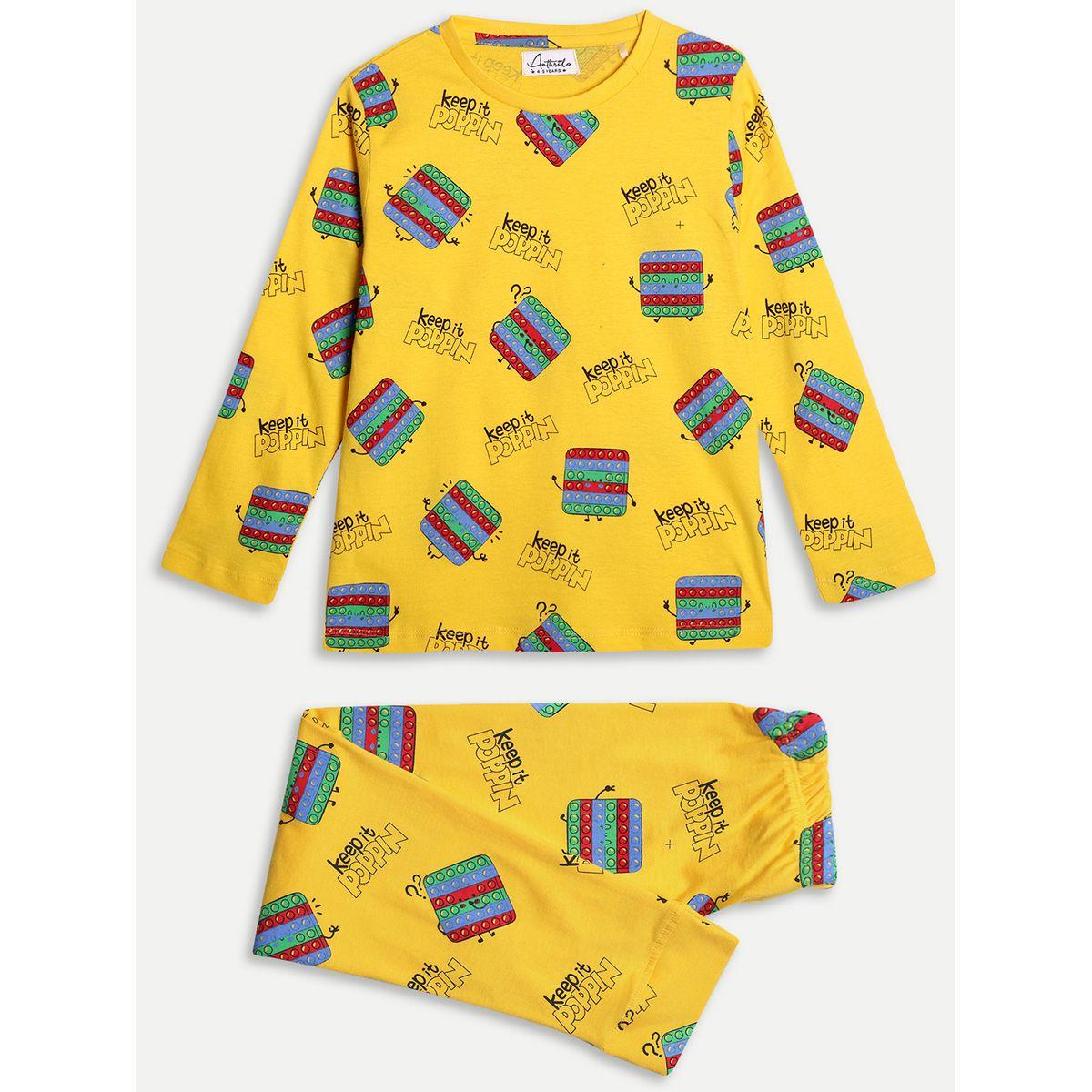 طقم من بنطال بيجاما مع بلوزة بطبعة جرافيك أنثريلو × ستايلي-boys-clothing-nightwear-image-1