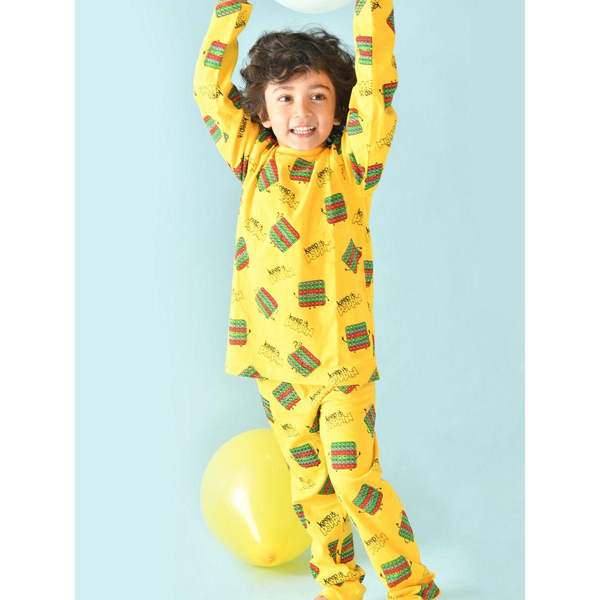 طقم من بنطال بيجاما مع بلوزة بطبعة جرافيك أنثريلو × ستايلي-boys-clothing-nightwear-image-5