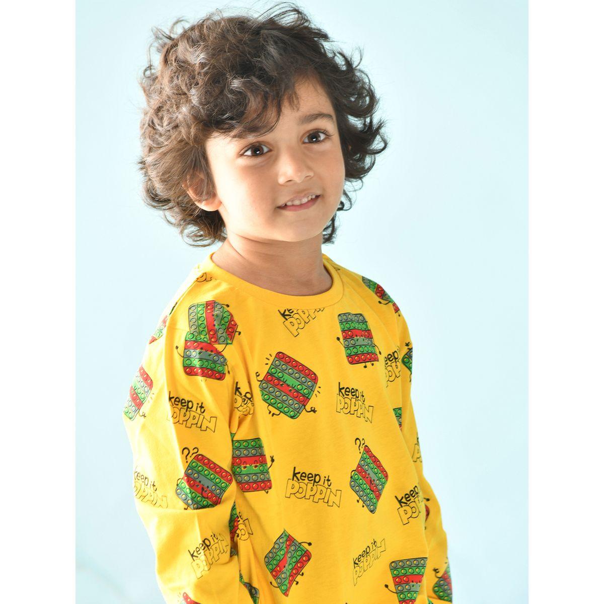 Anthrilo X Styli  Pop It Graphic Print Top & Pyjama Set-boys-clothing-nightwear-image-6