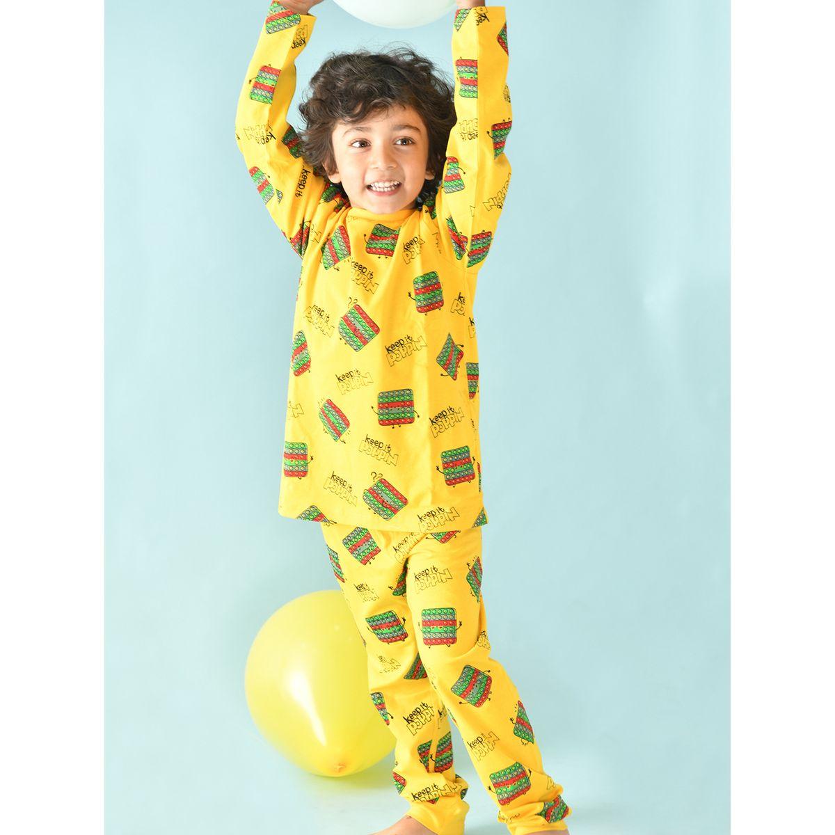 طقم من بنطال بيجاما مع بلوزة بطبعة جرافيك أنثريلو × ستايلي-girls-clothing-nightwear-image-4