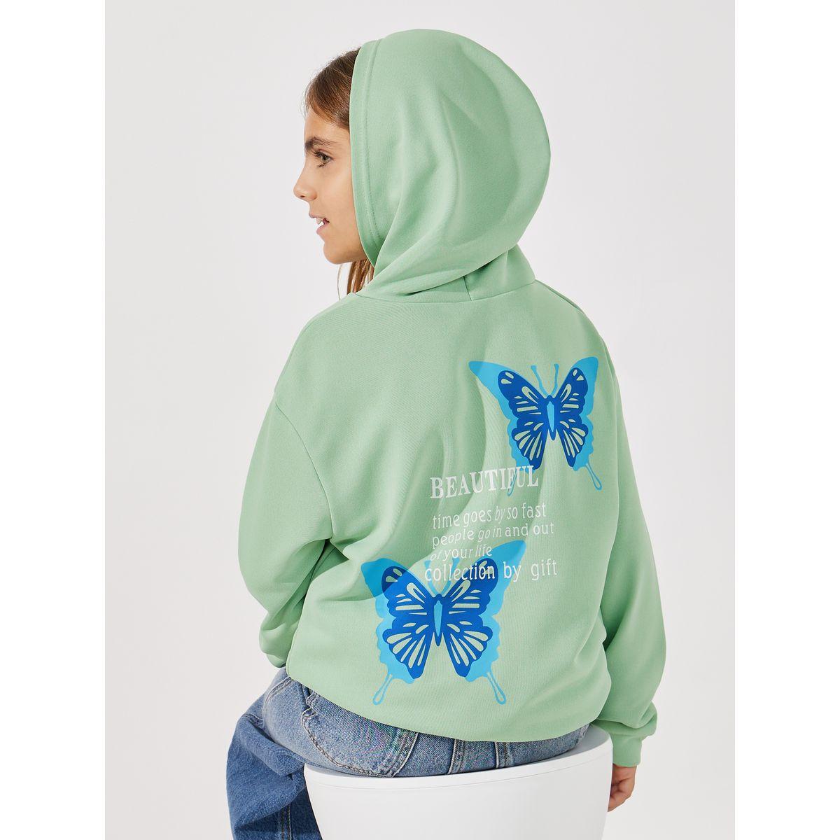 Styli Butterfly Print Lightweight Hoodie-girls-clothing-winterwear-sweatshirts-image-1
