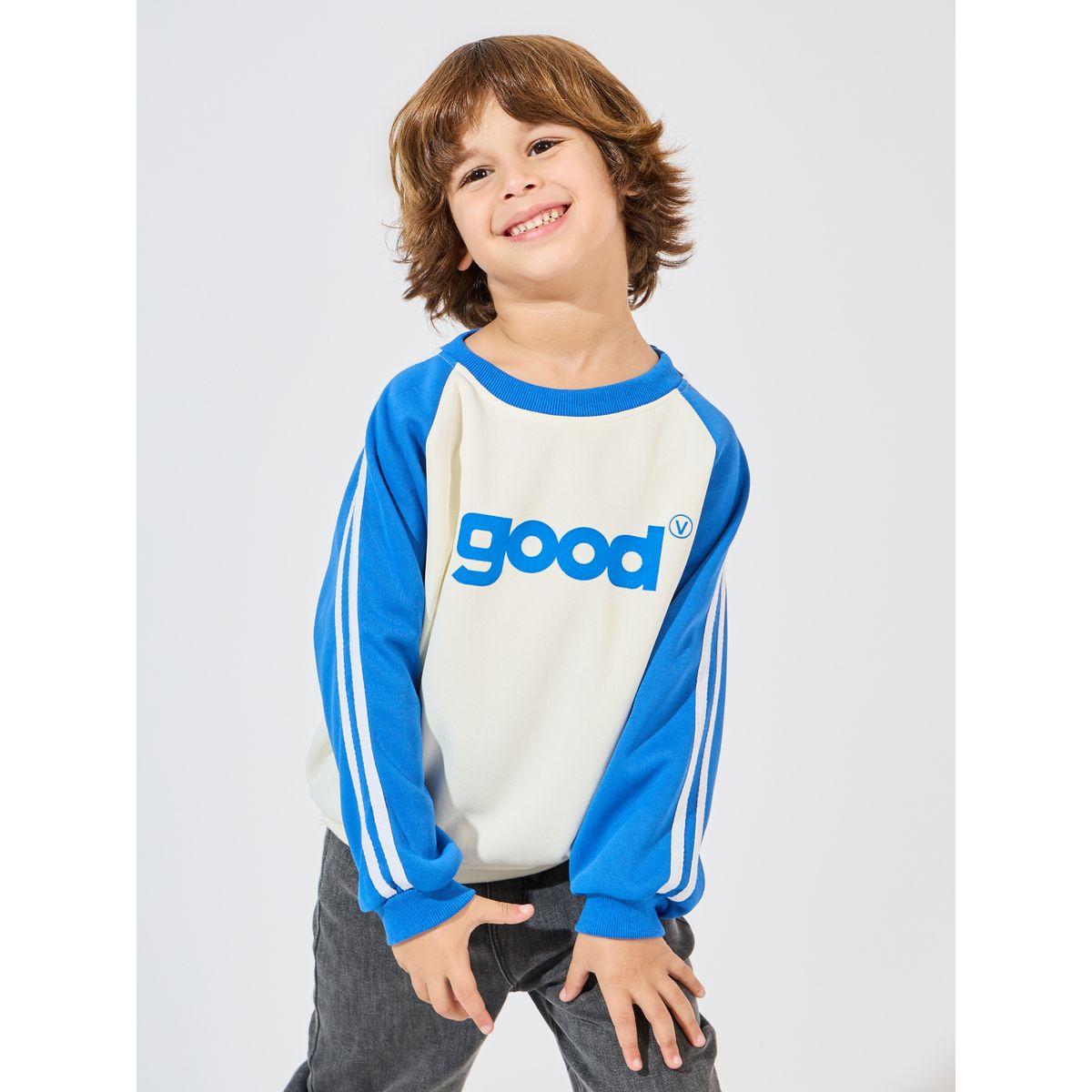 Styli Contrast Striped Printed Sweatshirt-boys-clothing-sweatshirts-image-1