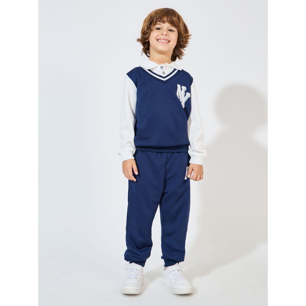 Styli NY Print 2In1 Style Sweatshirt & Joggers Set-boys-clothing-setsandcoords-image-1