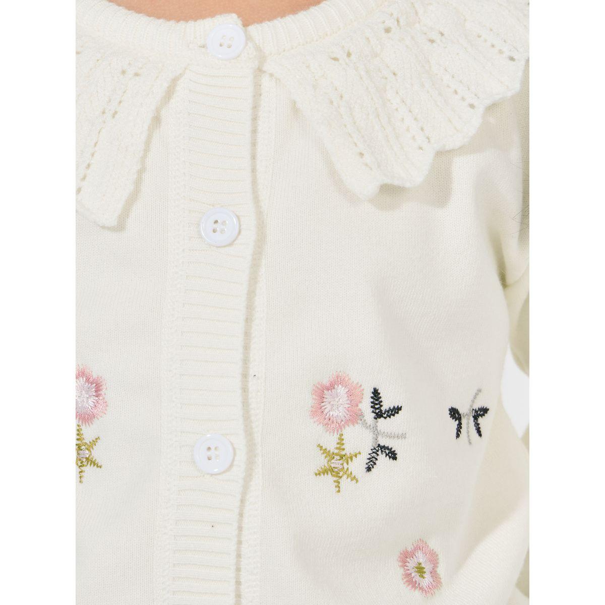 Styli Floral Embroidery Ruffled Bib Cardigan-girls-clothing-jumpersandcardigans-image-3