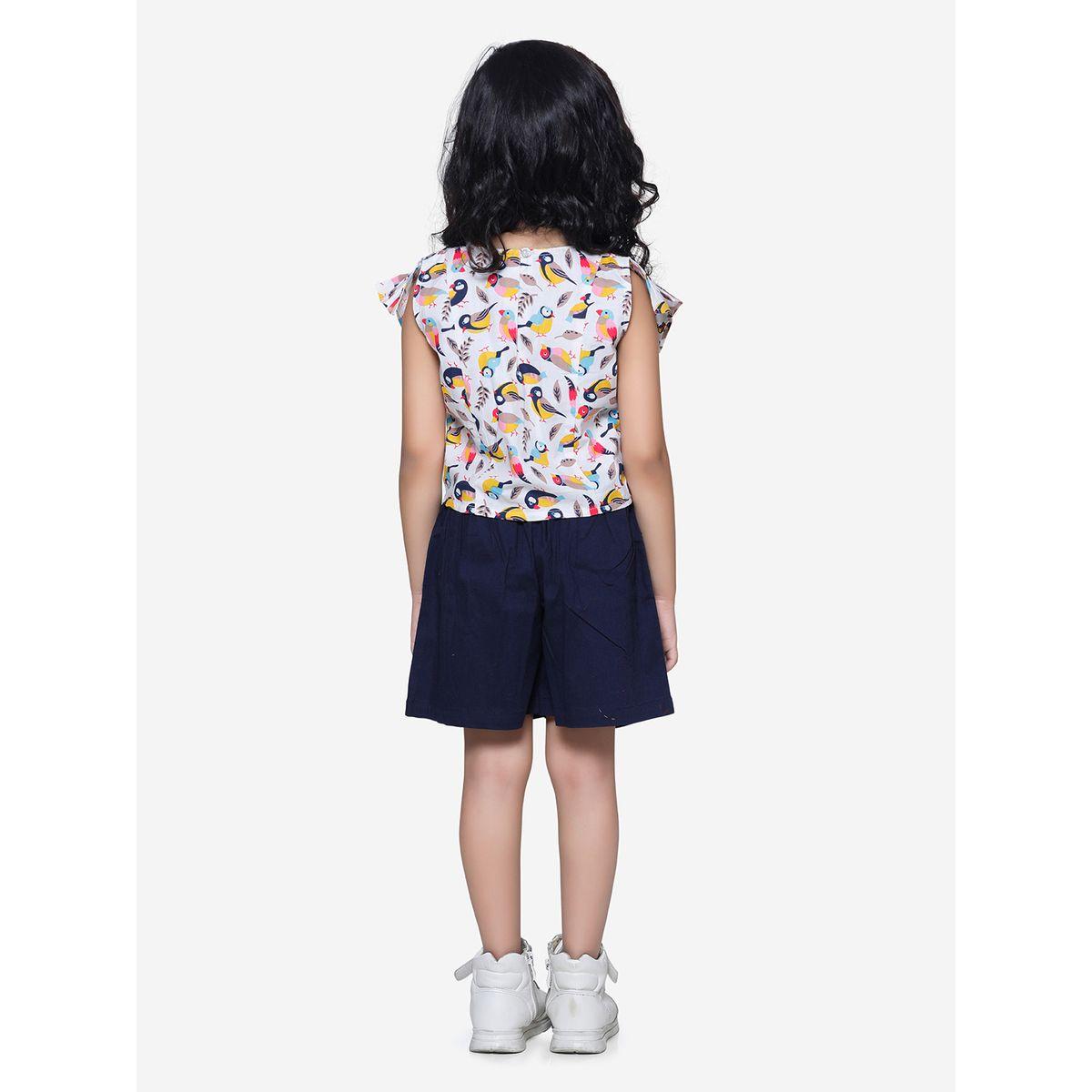 مجموعة من شورت بحزام مع بلوزة بكشكش ليل بيكس × ستايلي-girls-clothing-setsandcoords-image-3
