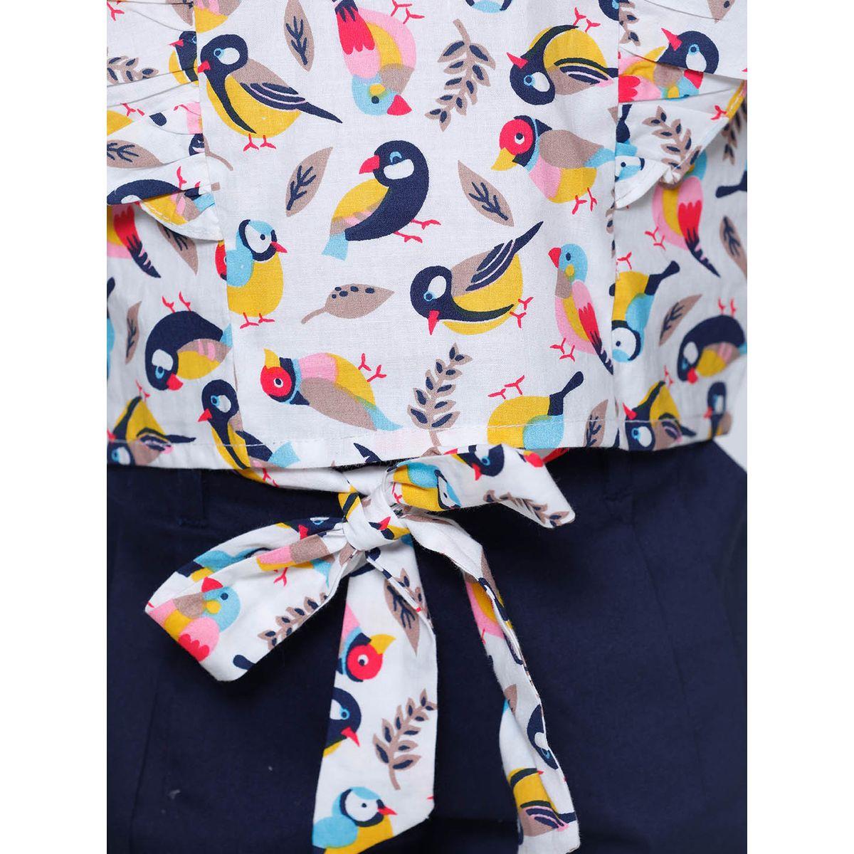 مجموعة من شورت بحزام مع بلوزة بكشكش ليل بيكس × ستايلي-girls-clothing-setsandcoords-image-4