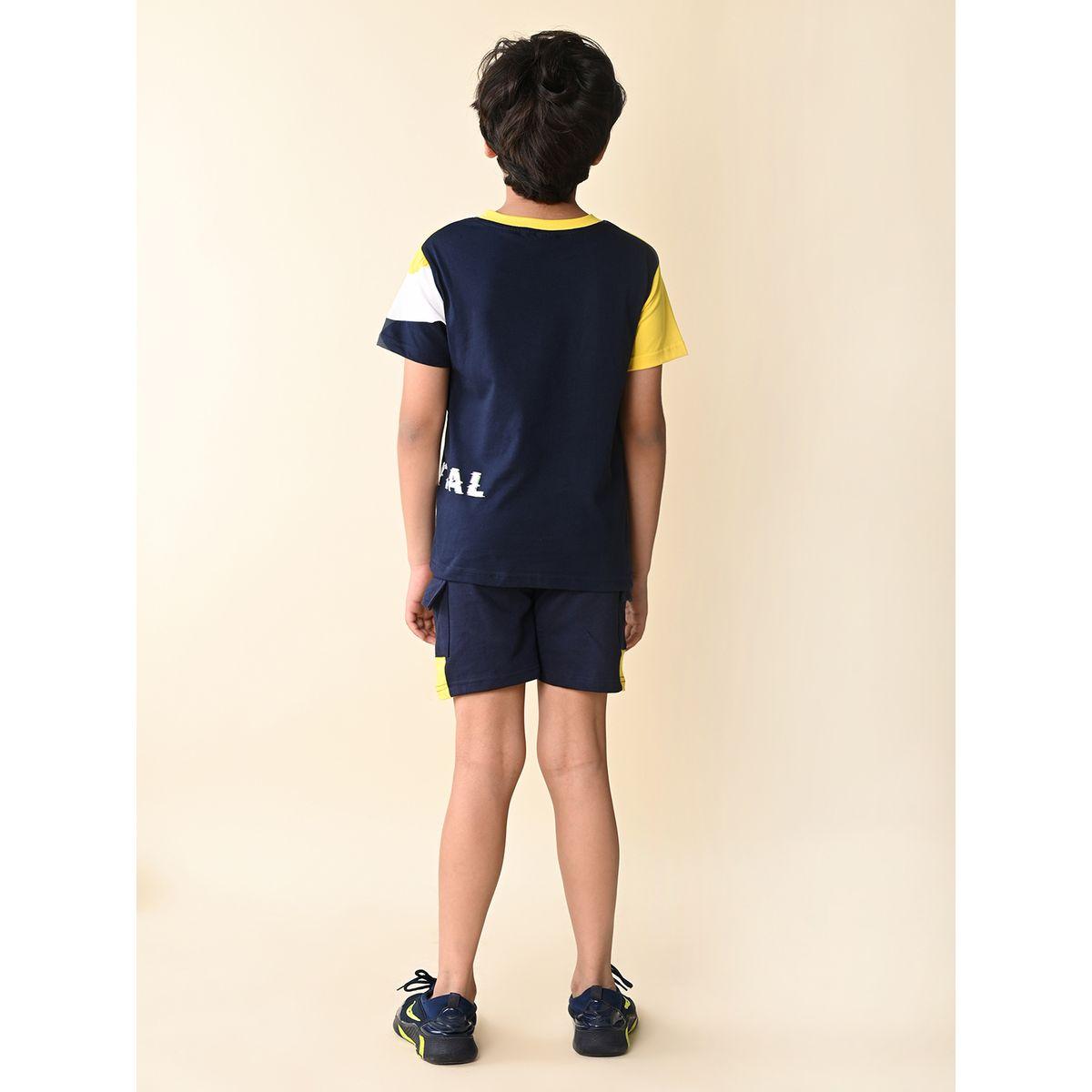 LilPicks X Styli  Color Block T-Shirt & Shorts Set-boys-clothing-setsandcoords-image-5
