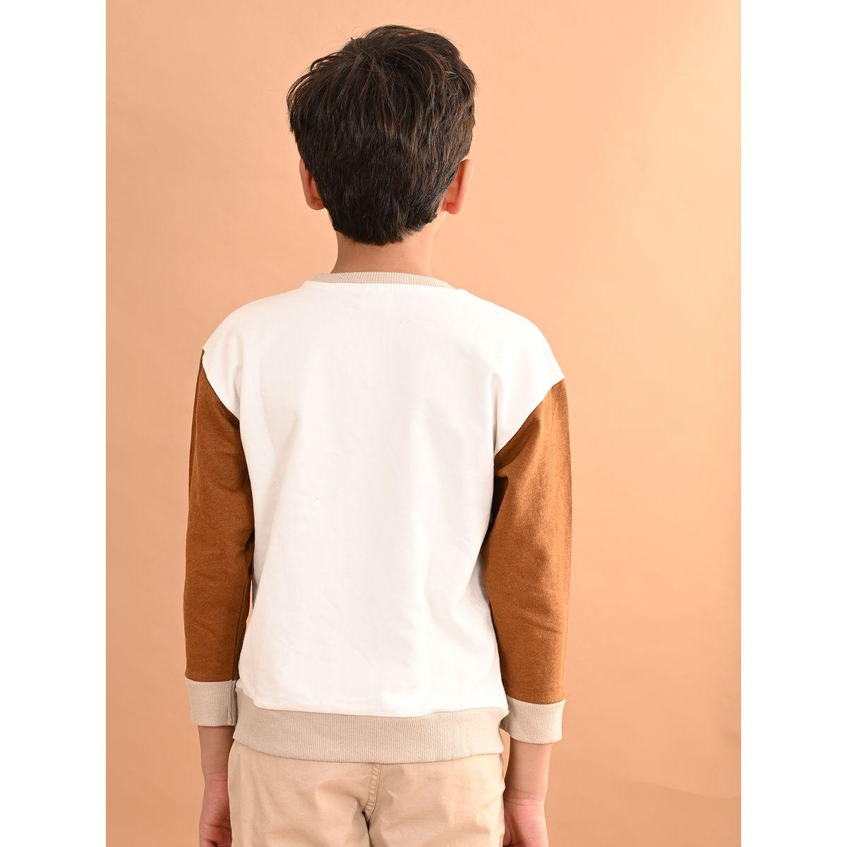 LilPicks X Styli  Contrast Sleeve Pocket Detail Sweatshirt-boys-clothing-winterwear-sweatshirts-image-5
