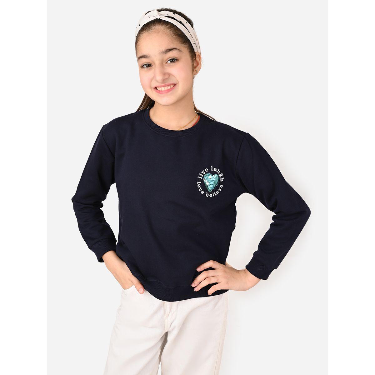 LilPicks X Styli  Heart Patch Design Sweatshirt-baby-girls-clothing-sweatshirts-image-1