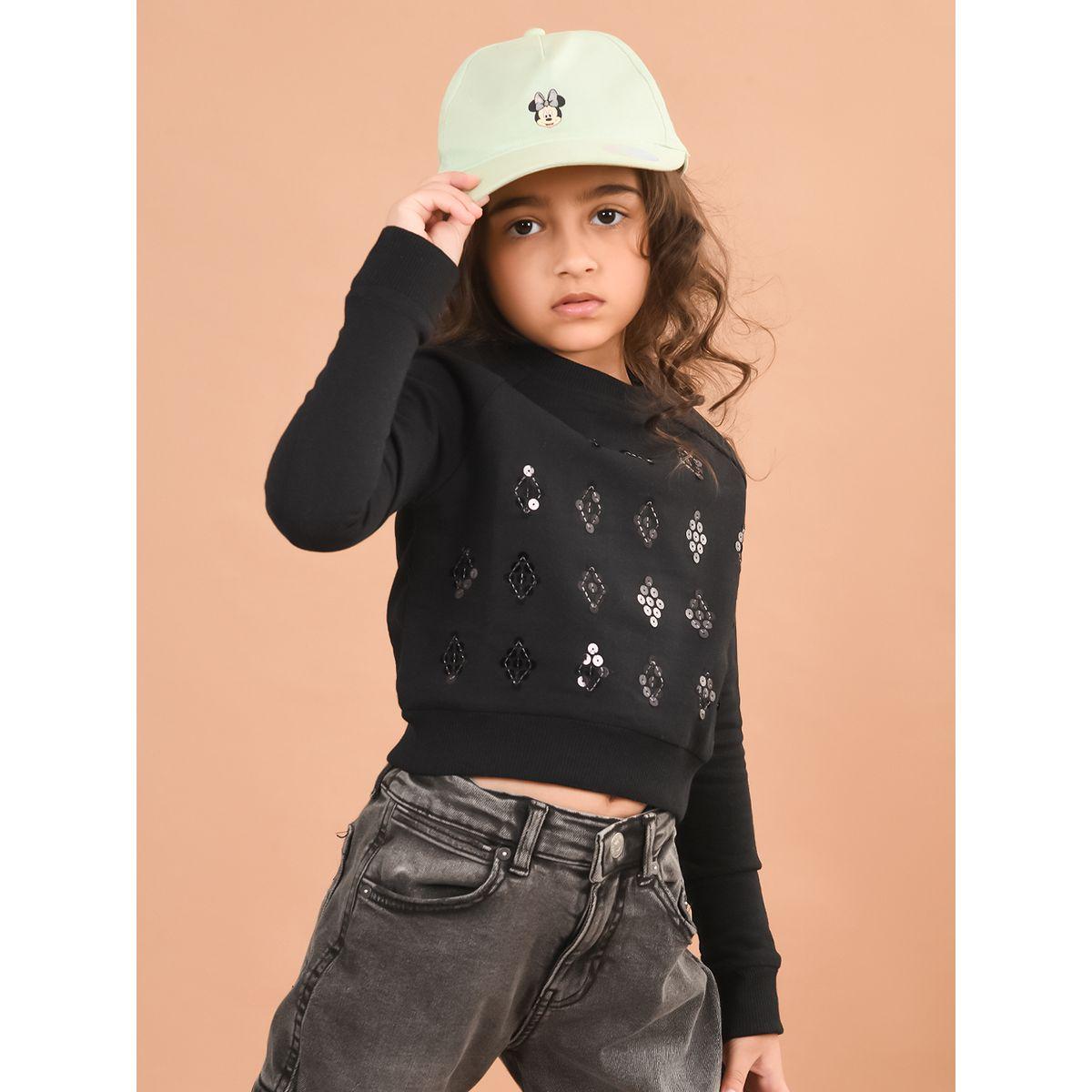 سويت شيرت محبوك مزين بالترتر ليل بيكس × ستايلي-baby-girls-clothing-sweatshirts-image-2