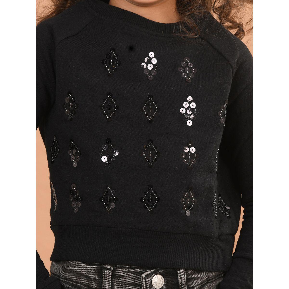 سويت شيرت محبوك مزين بالترتر ليل بيكس × ستايلي-baby-girls-clothing-sweatshirts-image-3