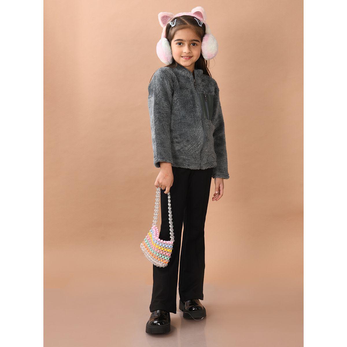 سويت شيرت فليس بسحَّاب غلق ليل بيكس × ستايلي-baby-girls-clothing-sweatshirts-image-1