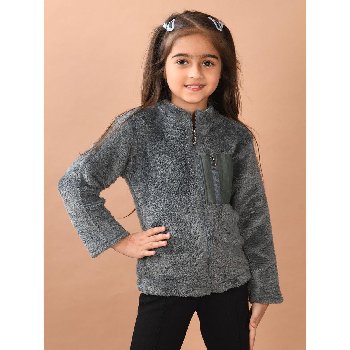 LilPicks X Styli  Fleece Full Zip Sweatshirt-baby-girls-clothing-sweatshirts-image-2