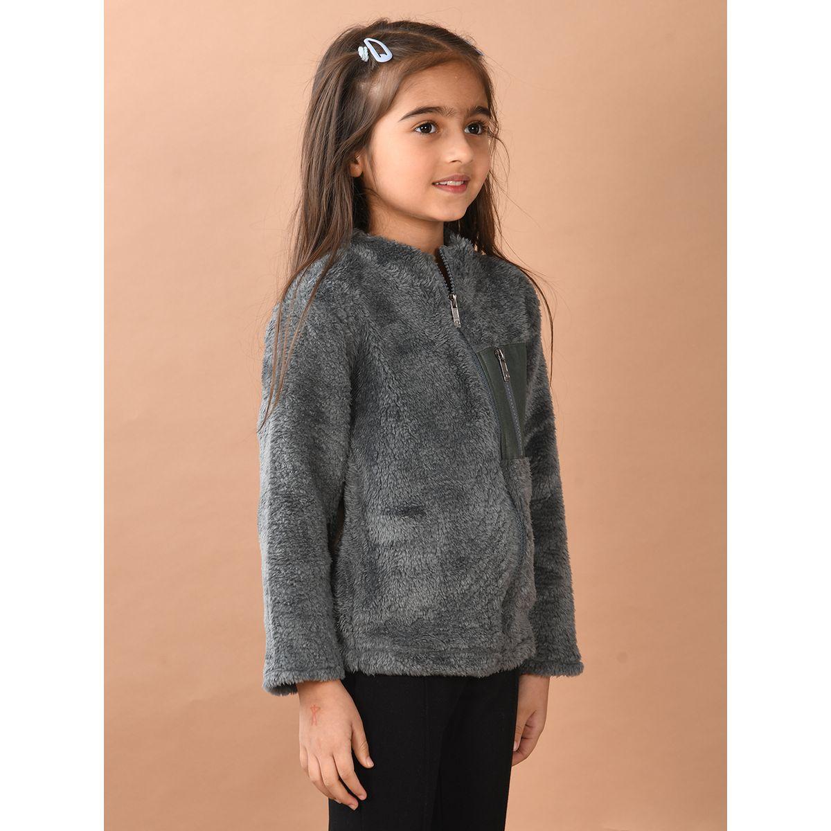LilPicks X Styli  Fleece Full Zip Sweatshirt-baby-girls-clothing-sweatshirts-image-3