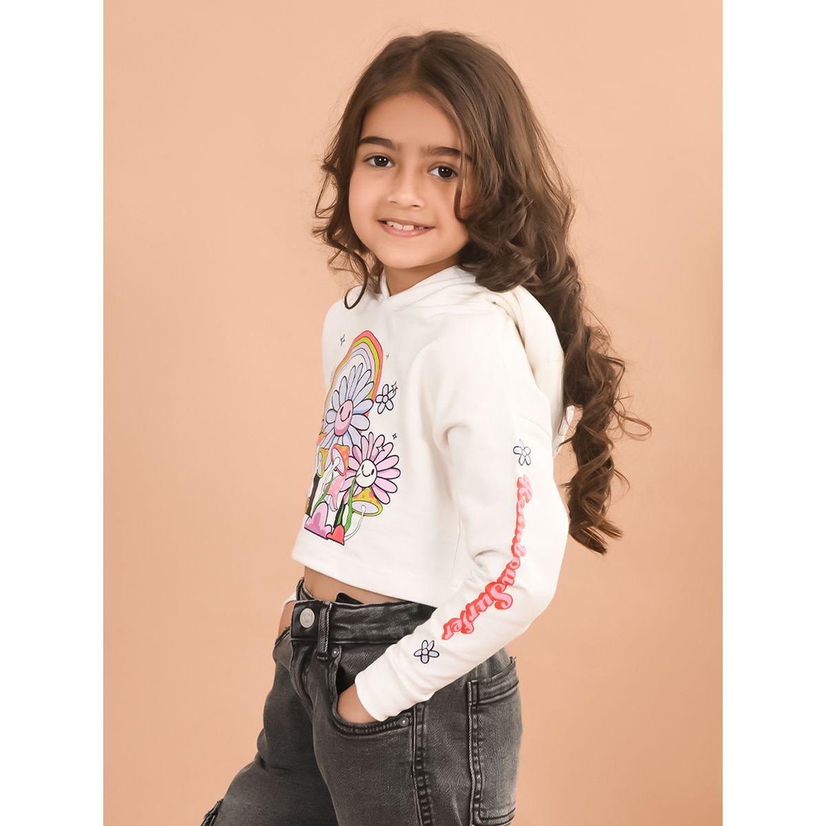 هودي مطبع بطبعة جرافيك مع أكمام طويلة ليل بيكس × ستايلي-girls-clothing-winterwear-sweatshirts-image-2