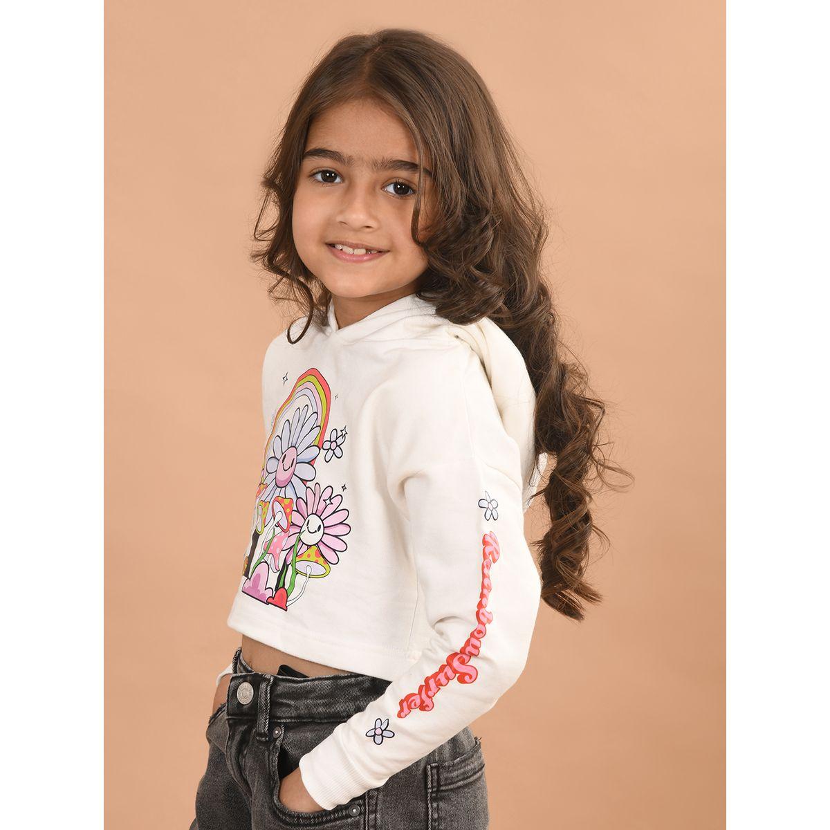 هودي مطبع بطبعة جرافيك مع أكمام طويلة ليل بيكس × ستايلي-girls-clothing-winterwear-sweatshirts-image-4