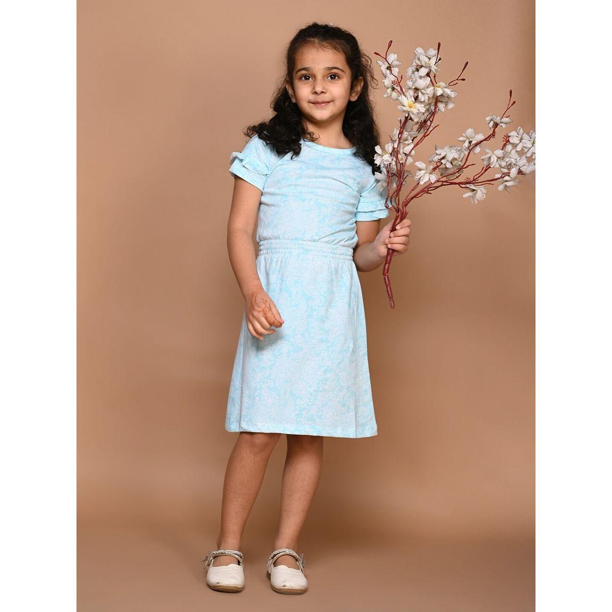 LilPicks X Styli  All Over Print T-Shirt Dress-girls-clothing-dressesandjumpsuits-image-1